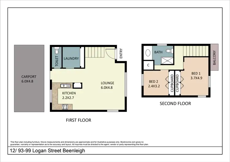 Floorplan of Homely unit listing, Unit 12/93 Logan Street, Beenleigh QLD 4207