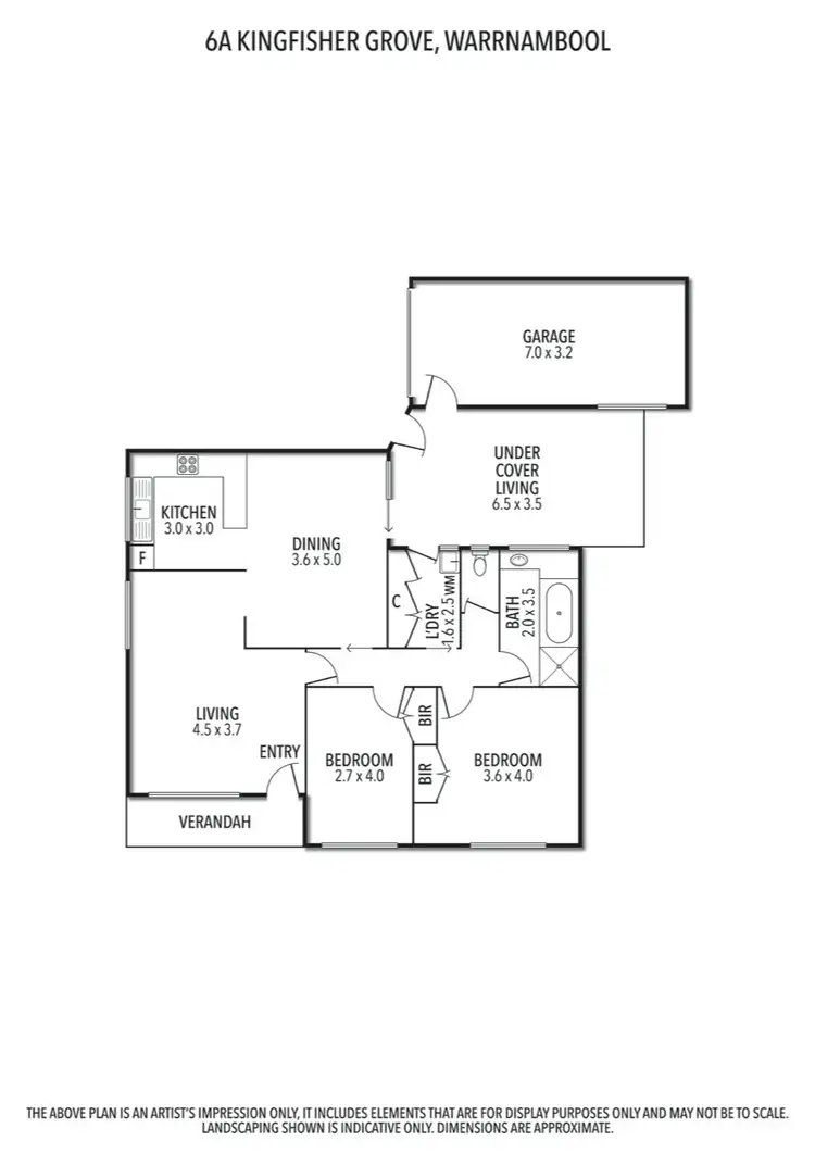 Floorplan of Homely townhouse listing, 6a Kingfisher Grove, Warrnambool VIC 3280