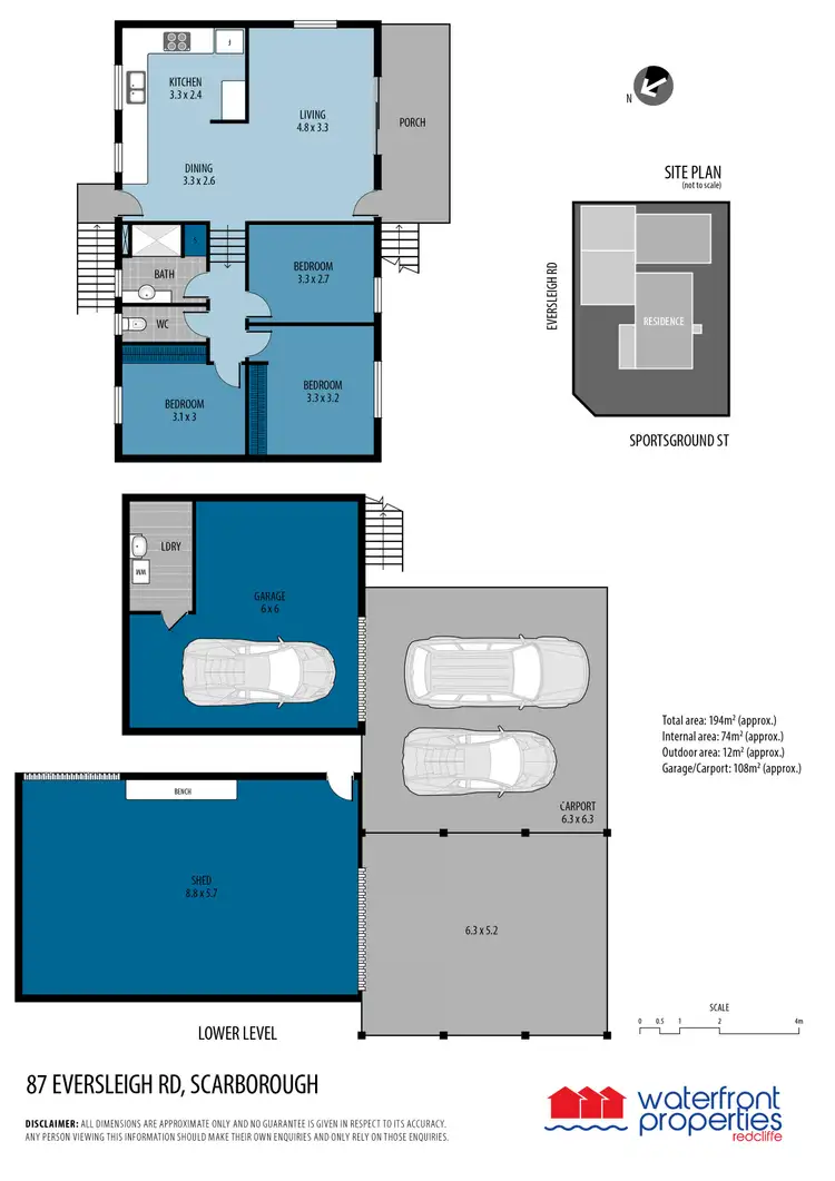 Floorplan of Homely house listing, 87 Eversleigh Road, Scarborough QLD 4020