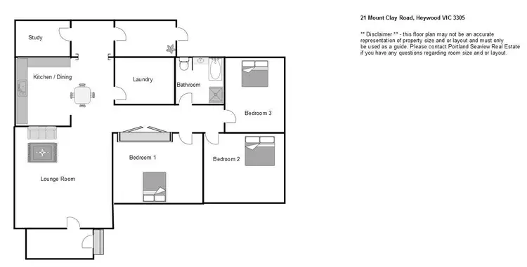 Floorplan of Homely house listing, 21 Mount Clay Road, Heywood VIC 3304