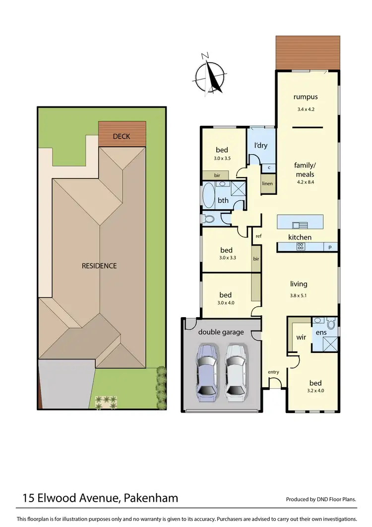 Floorplan of Homely house listing, 15 ELWOOD AVENUE, Pakenham VIC 3810