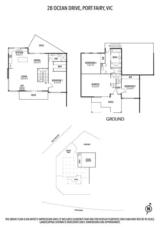 Floorplan of Homely villa listing, 2B Ocean Drive, Port Fairy VIC 3284