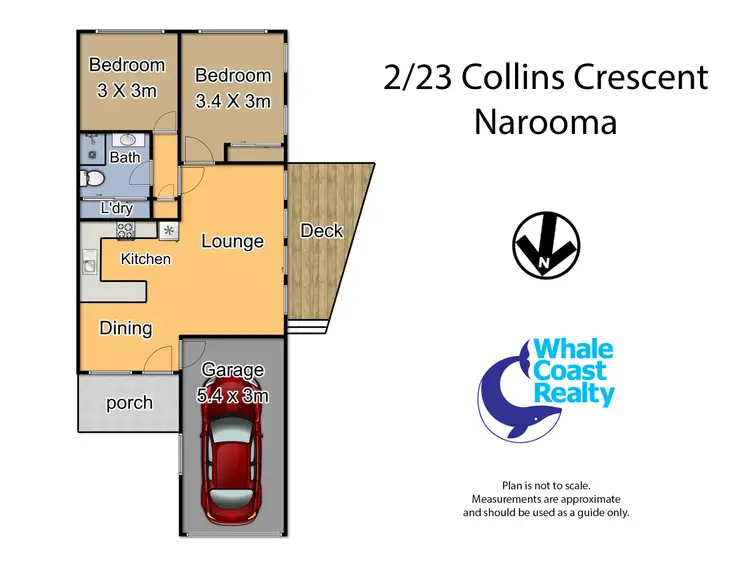 Floorplan of Homely semi-detached listing, 2/23 Collins Crescent, Narooma NSW 2546