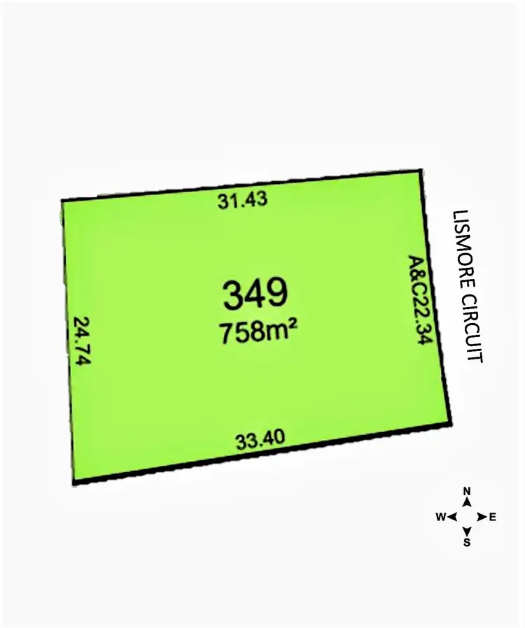Floorplan of Homely land listing, LOT 349 Lismore Circuit, Bacchus Marsh VIC 3340