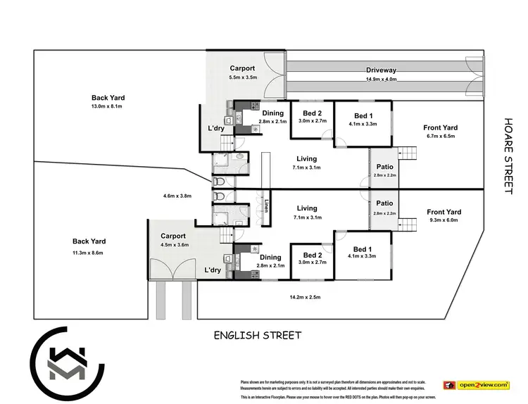 Floorplan of Homely semi-detached listing, 106 Hoare Street, Manunda QLD 4870