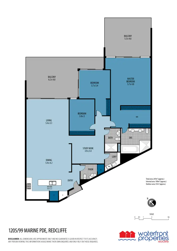 Floorplan of Homely apartment listing, 1205/99 Marine Parade, Redcliffe QLD 4020