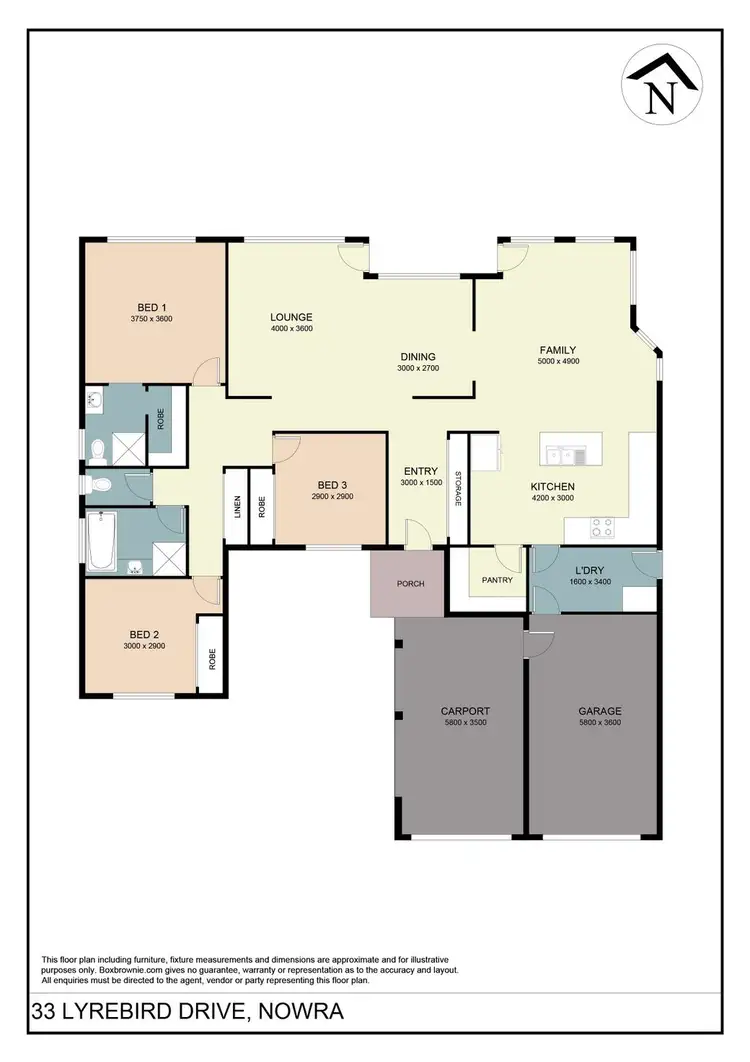 Floorplan of Homely house listing, 33 Lyrebird Drive, Nowra NSW 2541