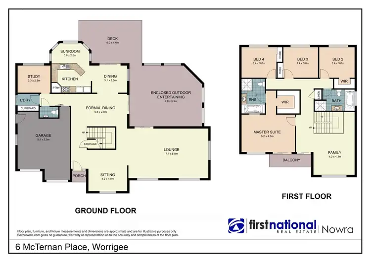 Floorplan of Homely house listing, 6 McTernan Place, Worrigee NSW 2540