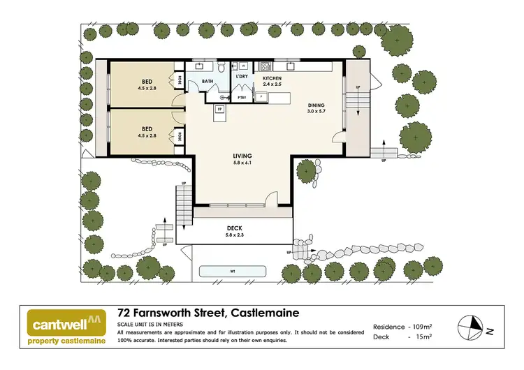 Floorplan of Homely house listing, 72 Farnsworth Street, Castlemaine VIC 3450