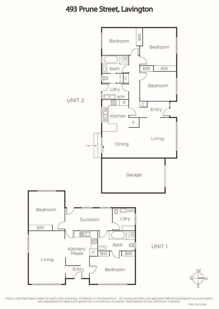 Floorplan of Homely block of units listing, 1 & 2/493 Prune Street, Lavington NSW 2641