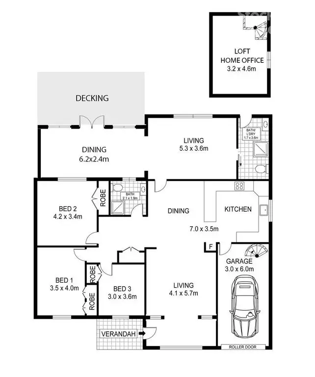 Floorplan of Homely house listing, 16A Albert Street, Port Fairy VIC 3284