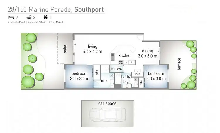 Floorplan of Homely apartment listing, 28/150 Marine Parade, Southport QLD 4215