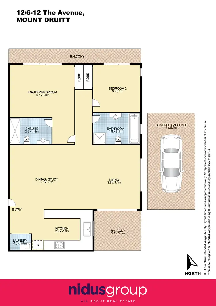 Floorplan of Homely apartment listing, 12/6-12 The Avenue, Mount Druitt NSW 2770