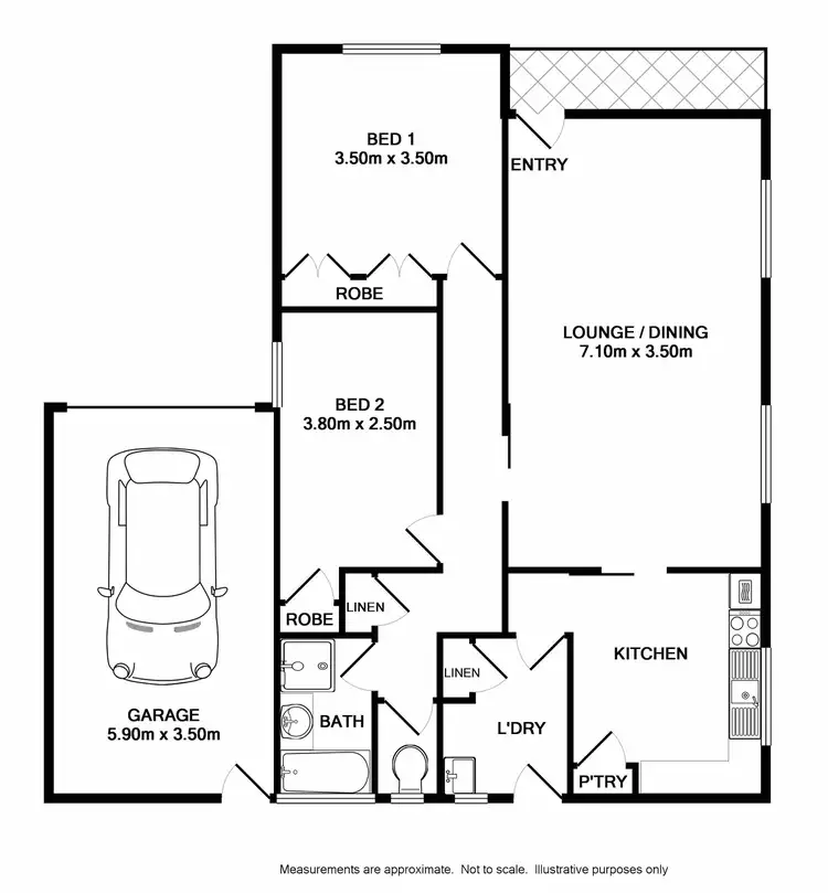 Floorplan of Homely unit listing, 1/418 ROSS CIRCUIT, Lavington NSW 2641