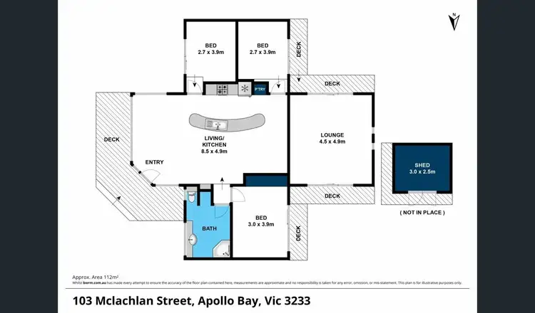 Floorplan of Homely house listing, 103A McLachlan Street, Apollo Bay VIC 3233