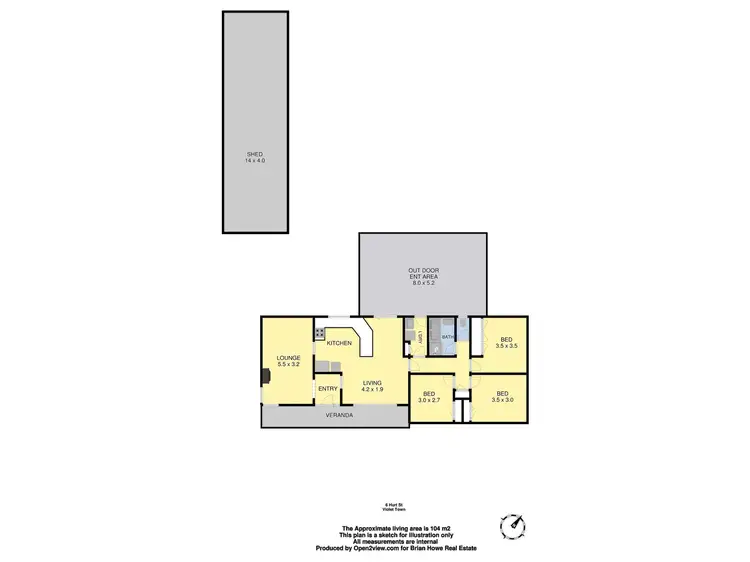 Floorplan of Homely house listing, 6 Hurt Street, Violet Town VIC 3669