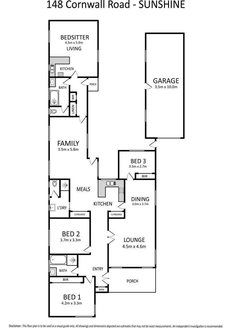 Floorplan of Homely house listing, 148 Cornwall Road, Sunshine VIC 3020