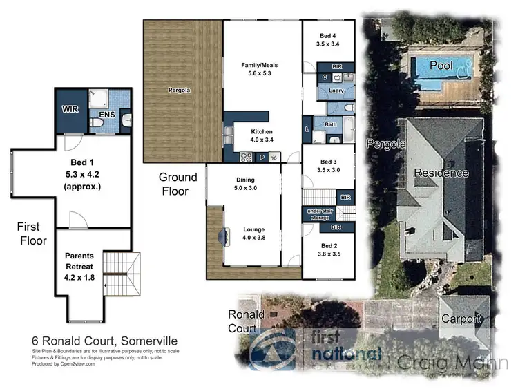 Floorplan of Homely house listing, 6 Ronald Court, Somerville VIC 3912