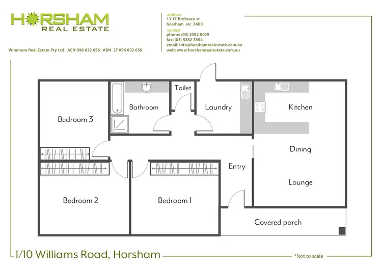 Floorplan of Homely unit listing, 1/10 Williams Road, Horsham VIC 3400