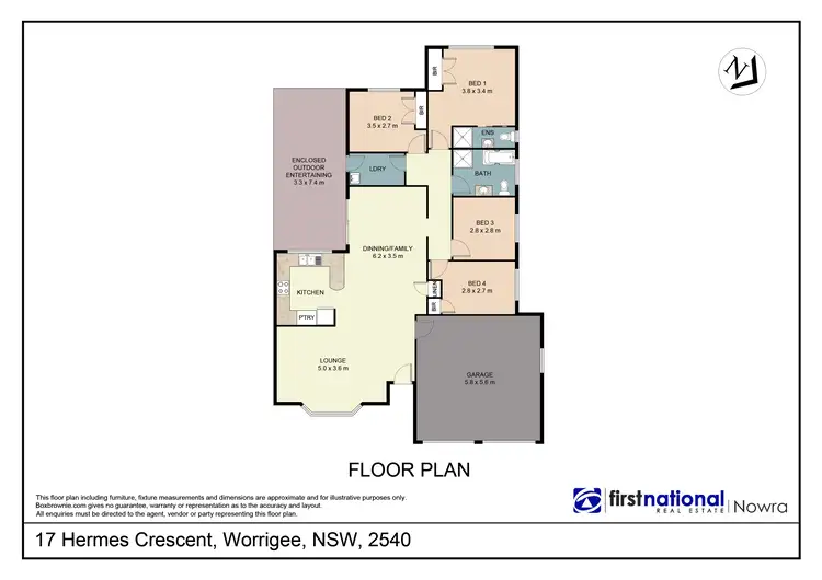 Floorplan of Homely house listing, 17 Hermes Crescent, Worrigee NSW 2540
