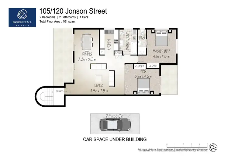 Floorplan of Homely unit listing, 5/120 JONSON STREET, Byron Bay NSW 2481