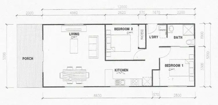 Floorplan of Homely rural property listing, 7 Gladstone Street, Tarnagulla VIC 3551