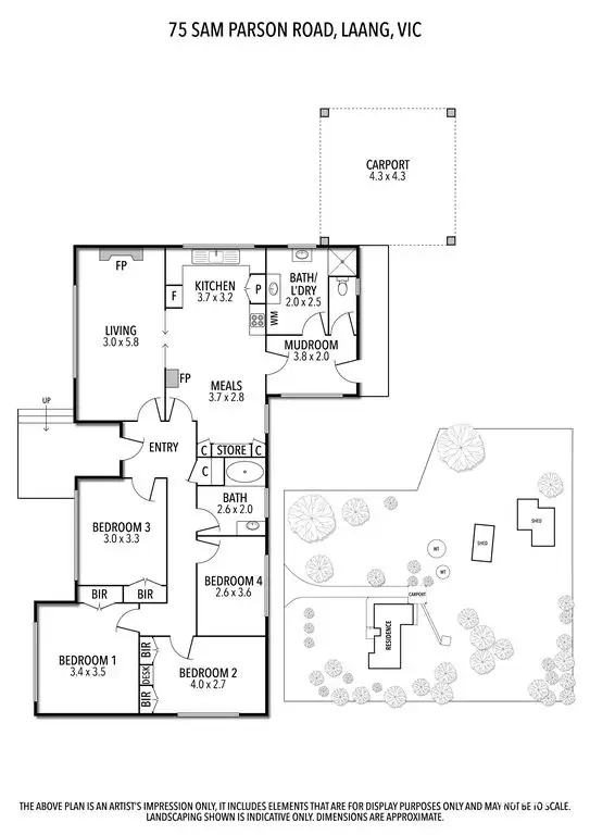Floorplan of Homely house listing, 75 Sam Pearsons Road, Garvoc VIC 3265