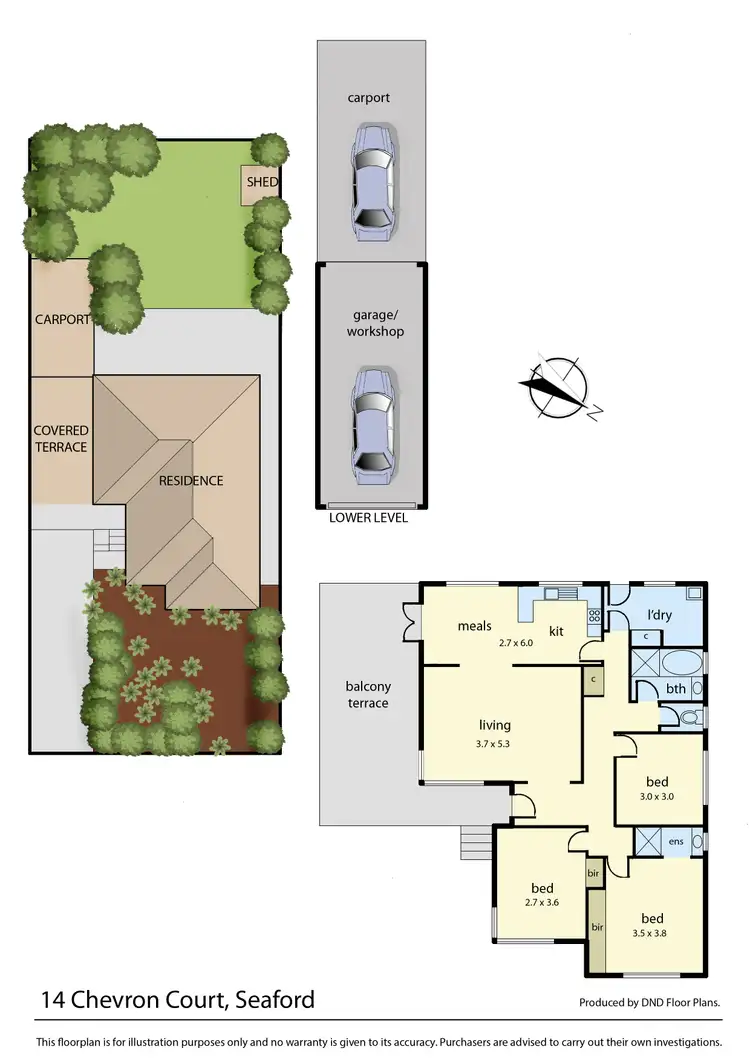 Floorplan of Homely house listing, 14 Chevron Court, Seaford VIC 3198