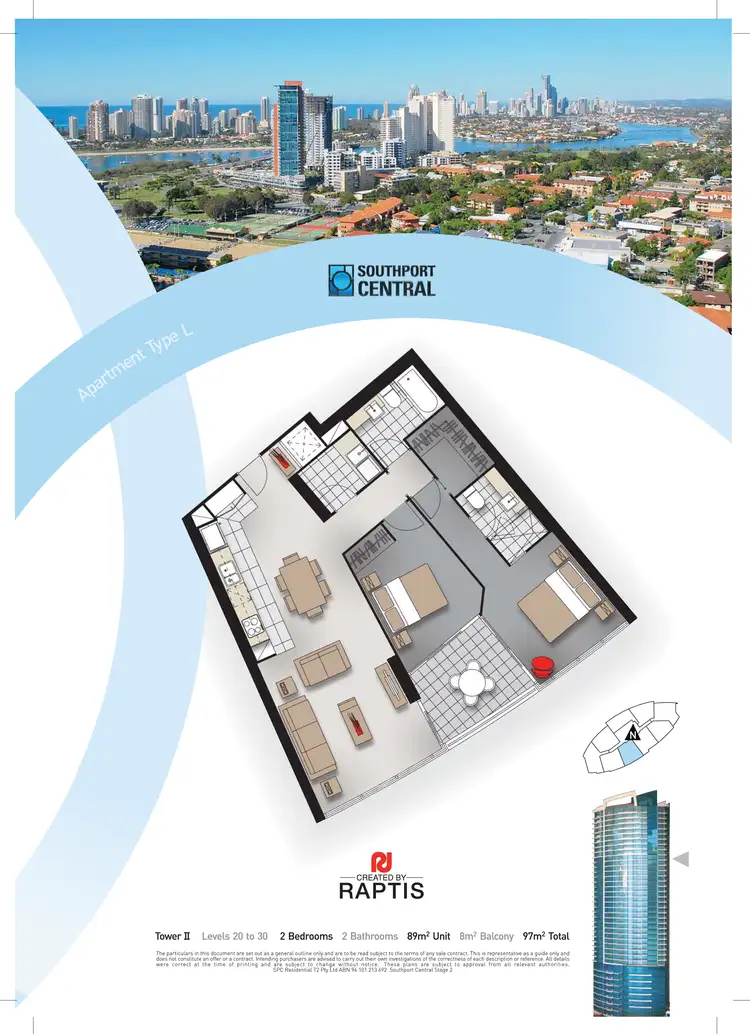 Floorplan of Homely apartment listing, 22504/5 Lawson Street, Southport QLD 4215