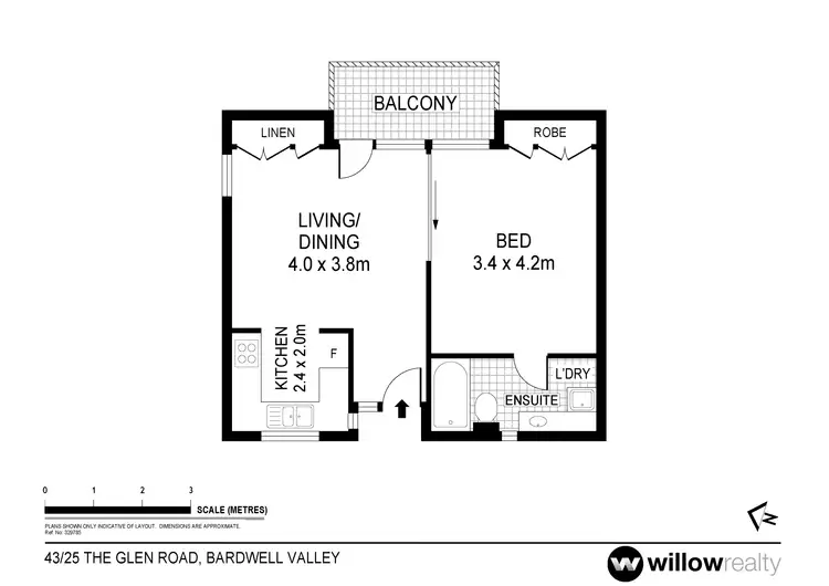 Floorplan of Homely apartment listing, 43/25 The Glen Road, Bardwell Valley NSW 2207