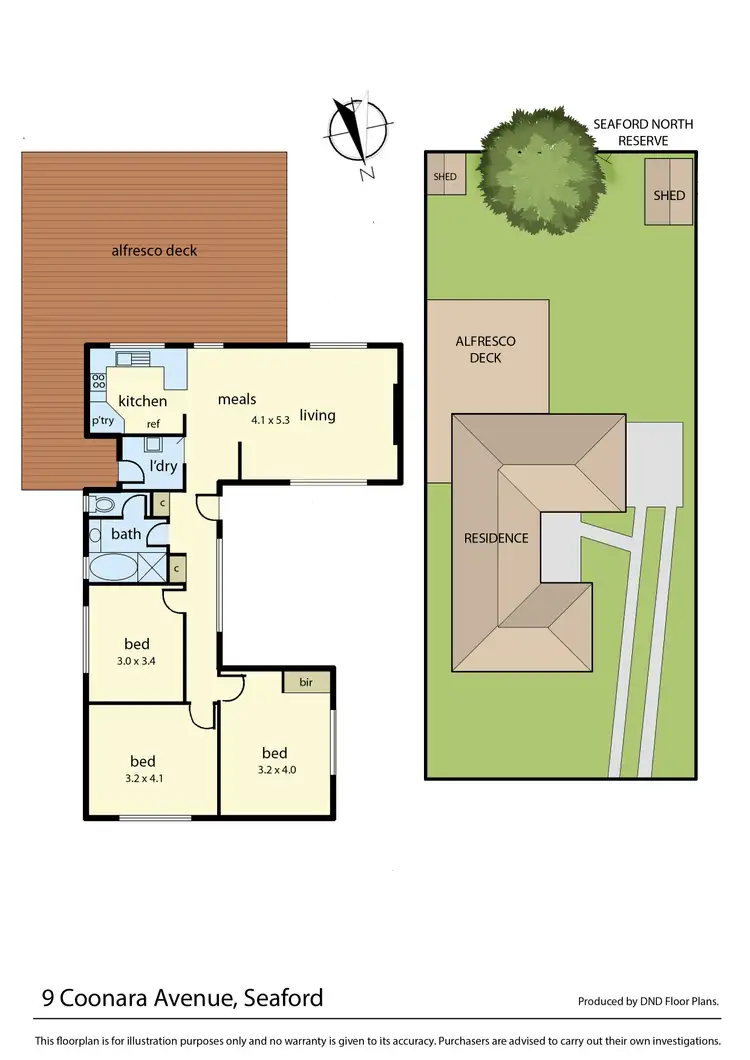 Floorplan of Homely house listing, 9 Coonara Avenue, Seaford VIC 3198