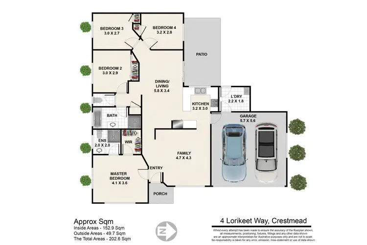 Floorplan of Homely house listing, 4 Lorikeet Way, Crestmead QLD 4132