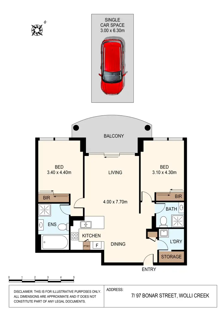 Floorplan of Homely apartment listing, 7/97 Bonar Street, Wolli Creek NSW 2205