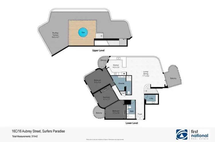 Floorplan of Homely unit listing, 16C/18 Aubrey Street, Surfers Paradise QLD 4217