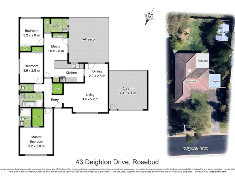 Floorplan of Homely house listing, 43 Deighton Drive, Rosebud VIC 3939