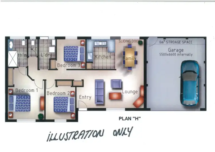 Floorplan of Homely townhouse listing, 1 Willow Boulevard, Yarragon VIC 3823