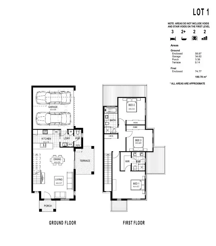 Floorplan of Homely terrace listing, Lot 1 Navy Road, Jordan Springs NSW 2747
