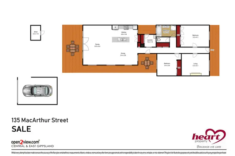 Floorplan of Homely house listing, 135 Macarthur Street, Sale VIC 3850