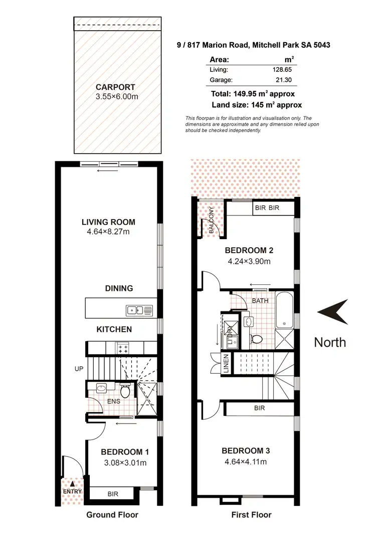 Floorplan of Homely townhouse listing, 9/817 Marion Road, Mitchell Park SA 5043
