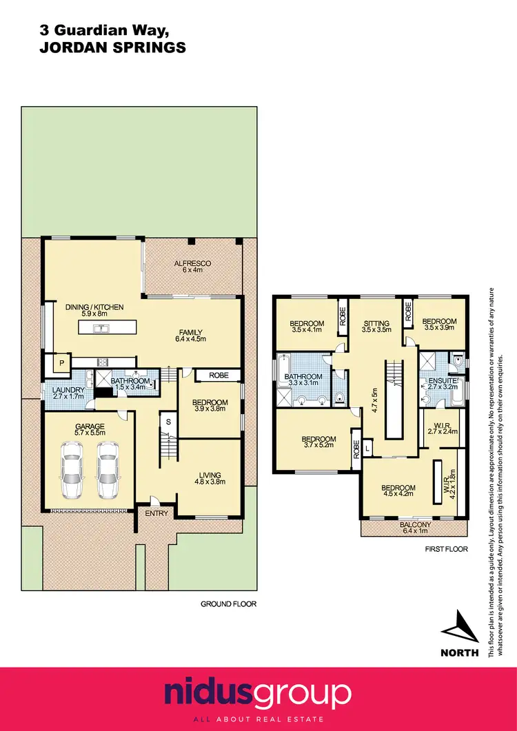Floorplan of Homely house listing, 3 Guardian Way, Jordan Springs NSW 2747
