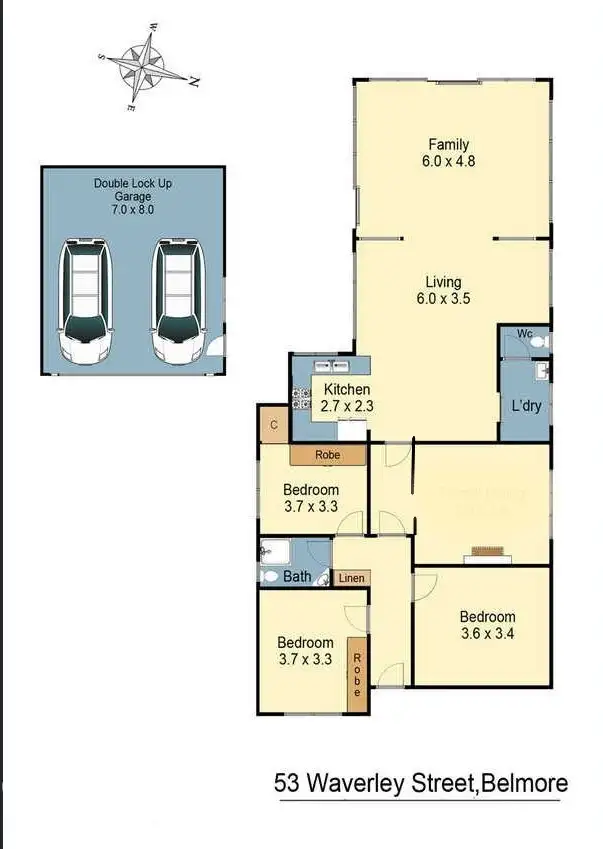 Floorplan of Homely house listing, 53 Waverley Street, Belmore NSW 2192
