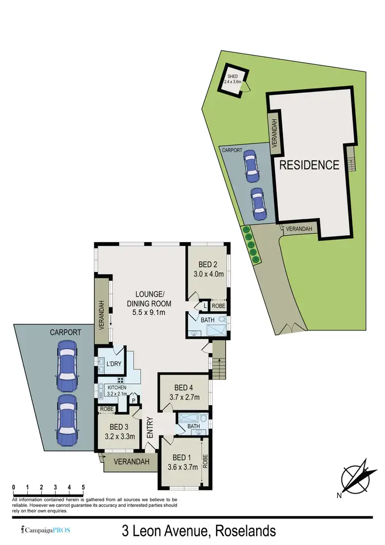 Floorplan of Homely house listing, 3 Leon Avenue, Roselands NSW 2196