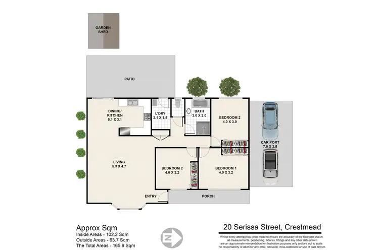 Floorplan of Homely house listing, 20 SERISSA STREET, Crestmead QLD 4132