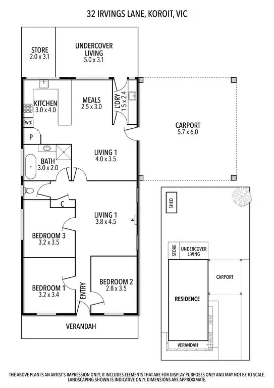 Floorplan of Homely house listing, 32 Irvings Lane, Koroit VIC 3282