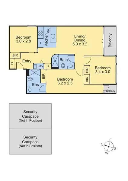 Floorplan of Homely apartment listing, 713/108 Flinders Street, Melbourne VIC 3000