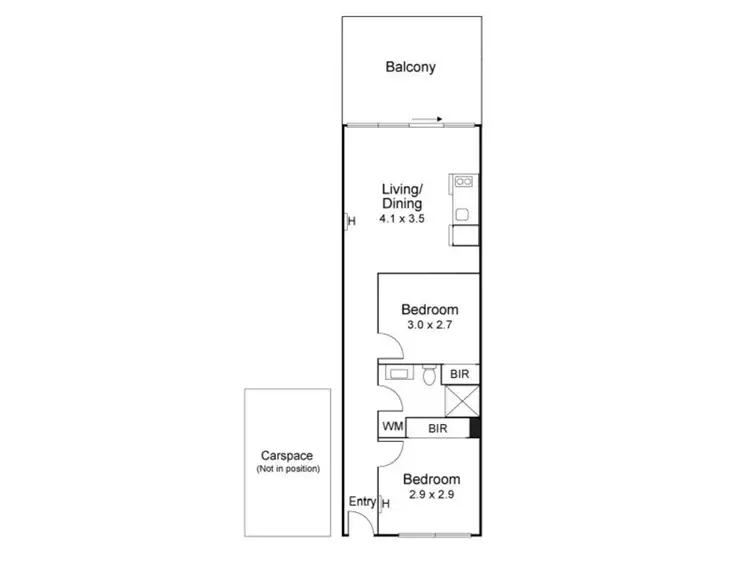 Floorplan of Homely apartment listing, 314/80 Ormond Street, Kensington VIC 3031