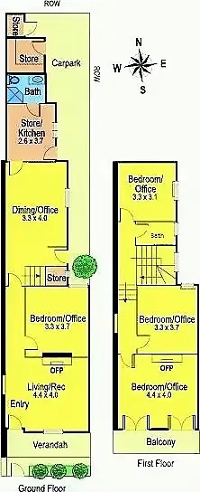 Floorplan of Homely terrace listing, 52 Pelham Street, Carlton VIC 3053