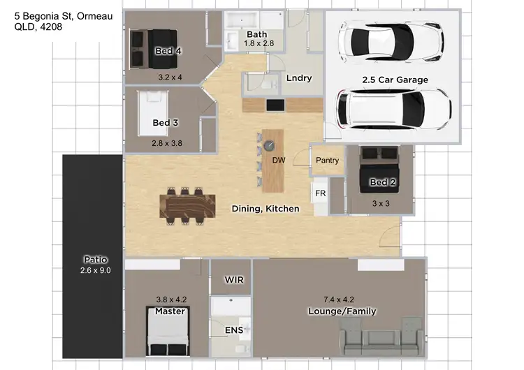 Floorplan of Homely house listing, 5 Begonia Street, Ormeau QLD 4208