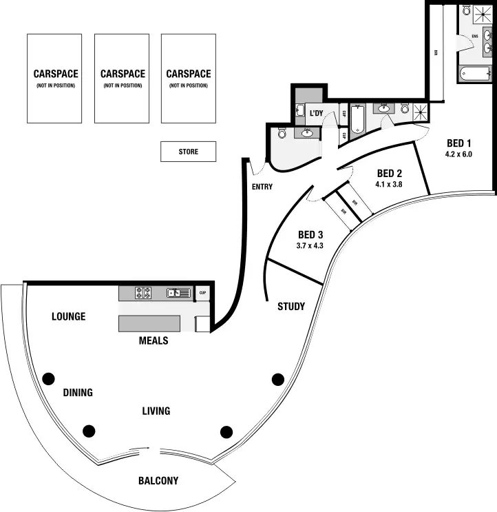 Floorplan of Homely apartment listing, 1506/576 Saint Kilda Road, Melbourne VIC 3004