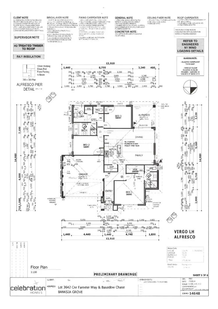 Floorplan of Homely house listing, 6 Farnese Way, Banksia Grove WA 6031